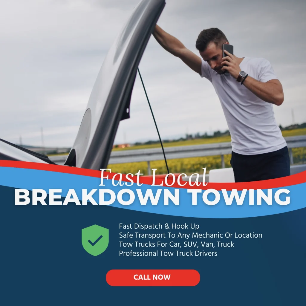Dark Blue And Gold Modern Car Towing Service Instagram Post 4