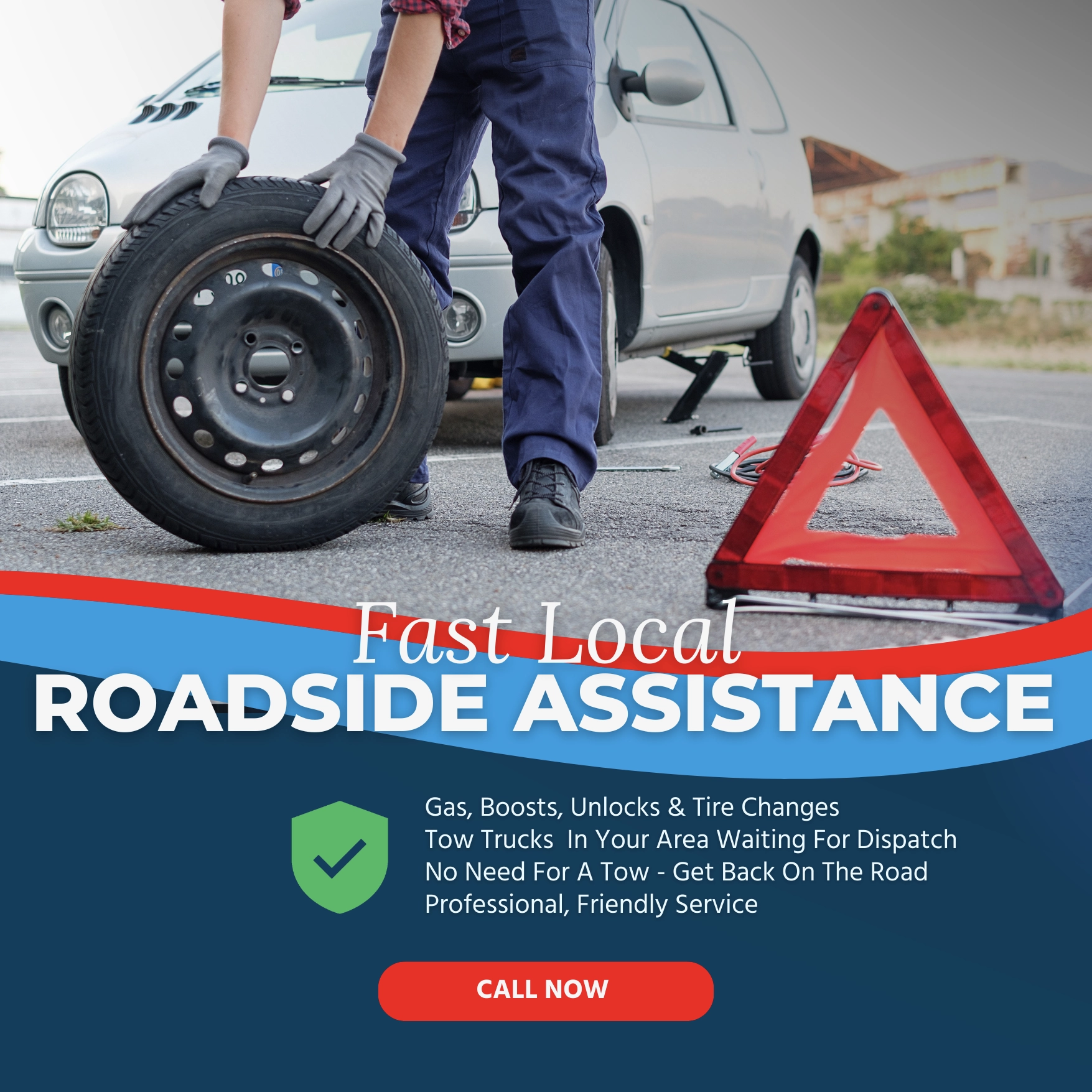 Dark Blue And Gold Modern Car Towing Service Instagram Post 9